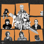 Members of The Macks in a grid that looks like The Brady Bunch intro to promote a new single, "Family Ties," from The Macks are a Knife Album
