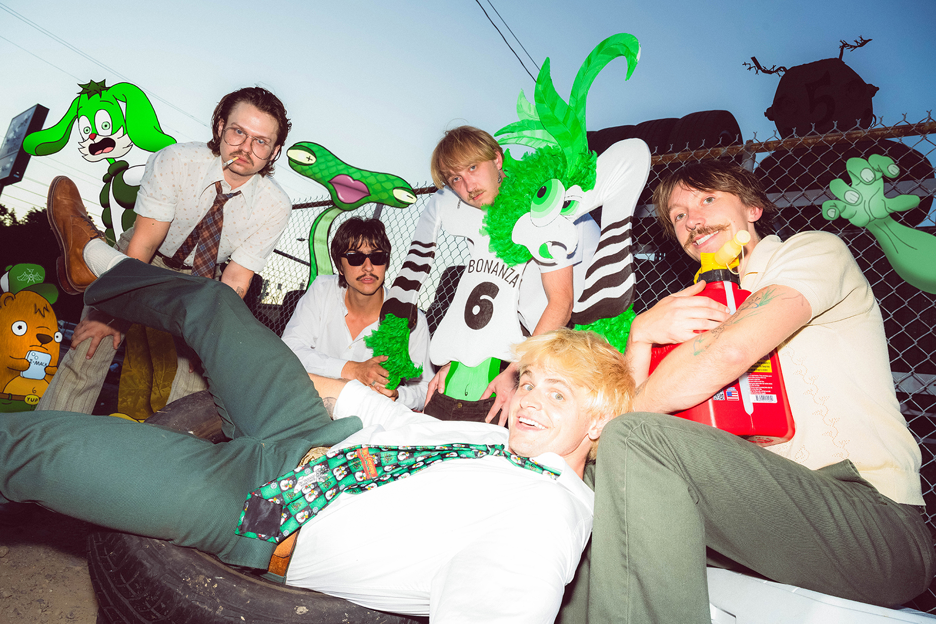 The Macks pictured left to right: Jacob Michael Perris, Aidan Harrison, Ben Windheim, Sam Fulwiler, and Josef Windheim. Photo by Ian Enger.